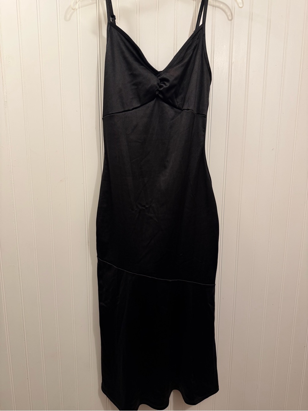 black formal midi dress